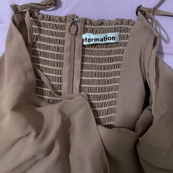 Reformation Emersyn Dress in Praline *NEW* - Picture 5 of 6